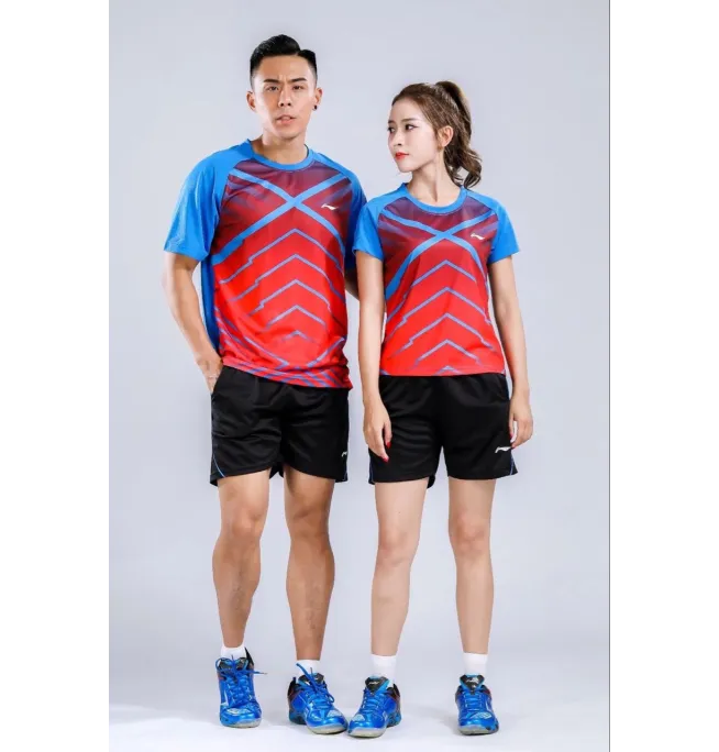 ÁO CẦU LÔNG LINING 1783 XANH DƯƠNG PHA ĐỎ 