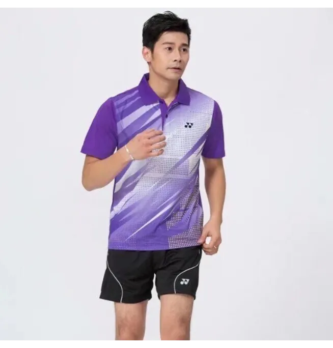 ÁO CẦU LÔNG YONEX 18005 TÍM TRẮNG 