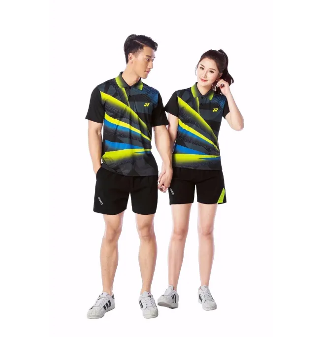 ÁO CẦU LÔNG YONEX 1809 ĐEN PHA VÀNG 