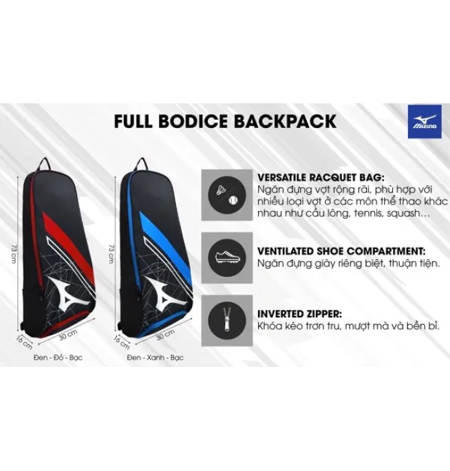 Túi đựng cầu lông MIZUNO 2019 - Chính hãng