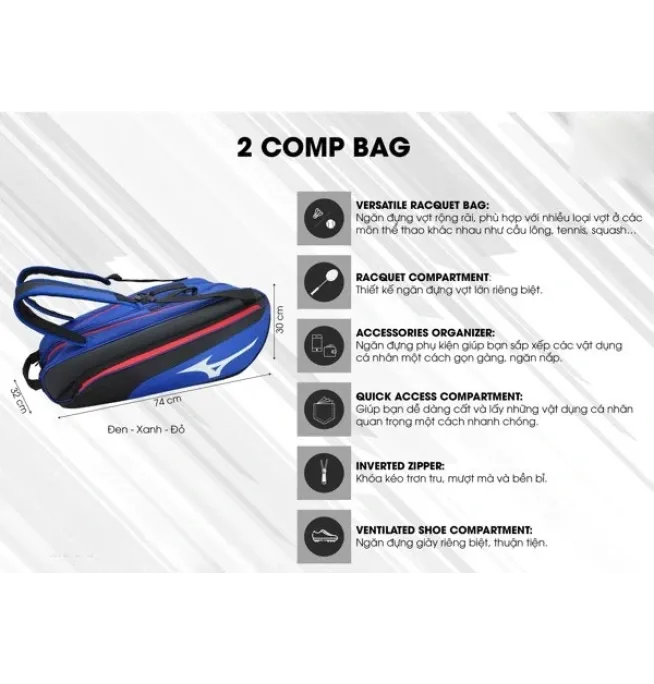 Túi đựng cầu lông MIZUNO 2032 - Chính hãng