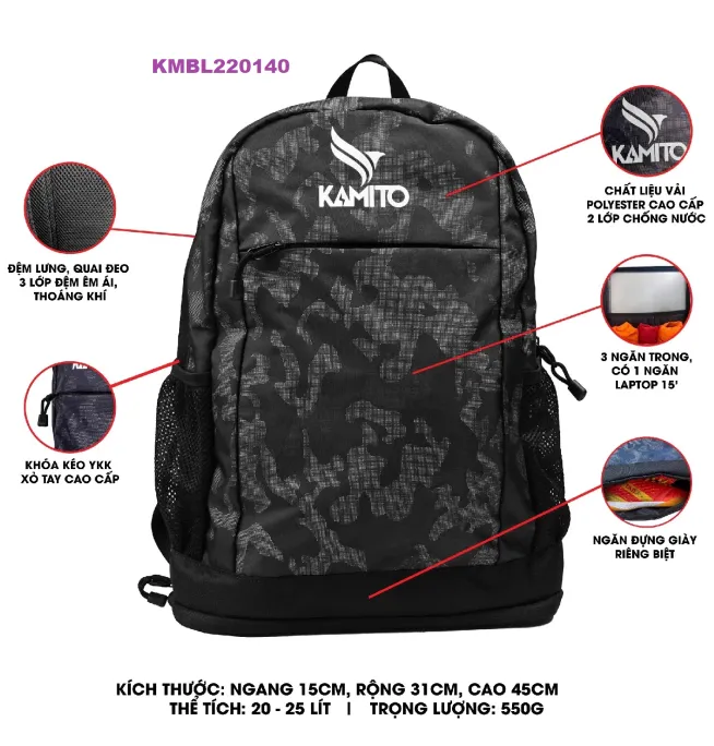 Balo KAMITO 220140 - Chính hãng