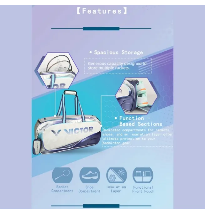 Túi đựng cầu lông VICTOR 9615 HB - Chính hãng