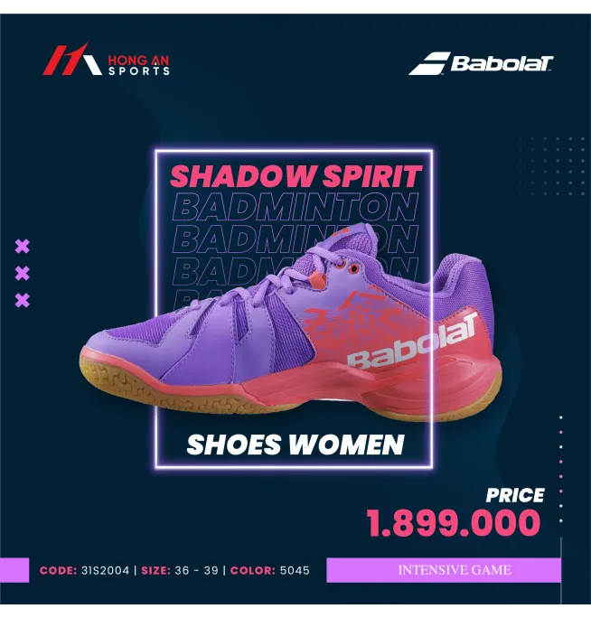 GIÀY BABOLAT SHADOW SPIRIT 2021 - HỒNG NEON